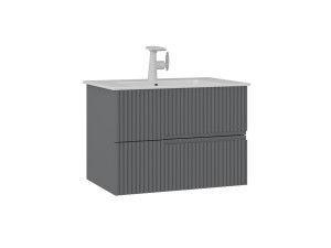 Szafka pod umywalkę „Moonlight 70 v2” – 71 x 51 x 51 cm – matowa szarość