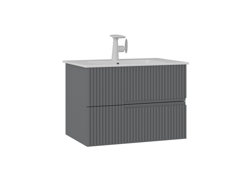 Szafka pod umywalkę „Moonlight 70 v2” – 71 x 51 x 51 cm – matowa szarość