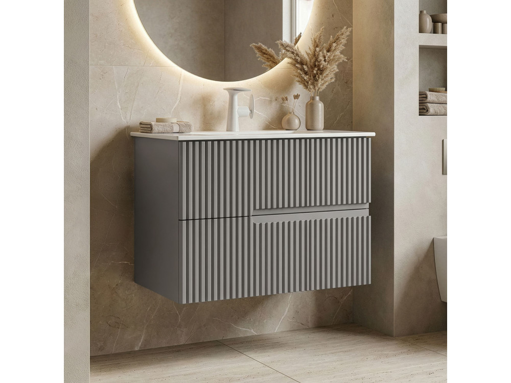 Szafka pod umywalkę „Moonlight 70 v2” – 71 x 51 x 51 cm – kolor Matte Mink