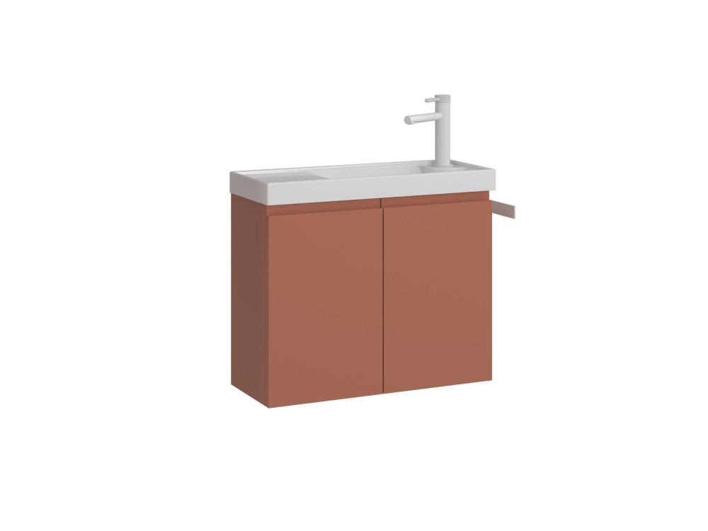Szafka pod umywalkę „Ferla 60” – 60 x 22 x 50 cm – kolor Matte Cinnamon