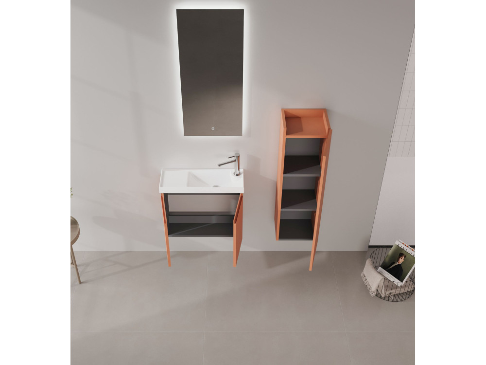Szafka pod umywalkę „Ferla 60” – 60 x 22 x 50 cm – kolor Matte Cinnamon