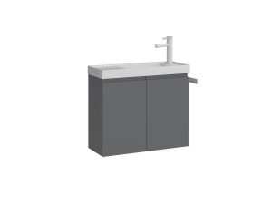 Szafka pod umywalkę „Ferla 60” – 60 x 22 x 50 cm – matowa szarość