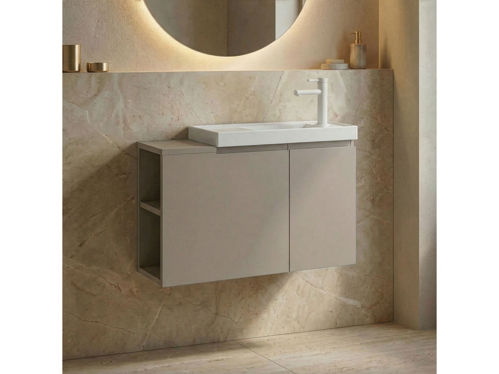 Szafka pod umywalkę „Ferla 80” – 80 x 22 x 45 cm – kolor Matte Mink