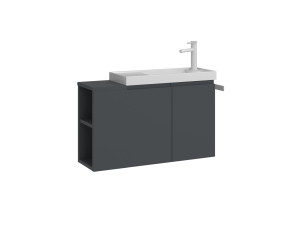 Szafka pod umywalkę „Ferla 80” – 80 x 22 x 45 cm – matowy antracyt
