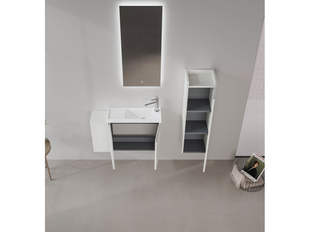 Szafka pod umywalkę „Ferla 80” – 80 x 22 x 45 cm – kolor matowy kaszmirowy