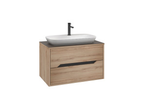 Szafka pod umywalkę „Galia 80 v2” – 80 x 50 x 50 cm – dąb