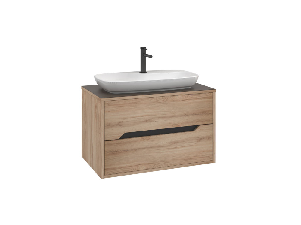 Szafka pod umywalkę „Galia 80 v2” – 80 x 50 x 50 cm – dąb