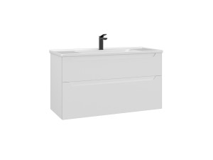 Szafka pod umywalkę „Messina 100 v2” – 100 x 45 x 55 cm – matowa biel