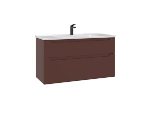 Szafka pod umywalkę „Messina 100 v2” – 100 x 45 x 55 cm – matowa czerwień