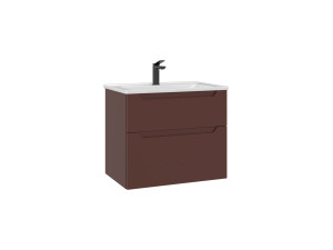 Szafka pod umywalkę „Messina 65 v2” – 65 x 45 x 55 cm – matowa czerwień