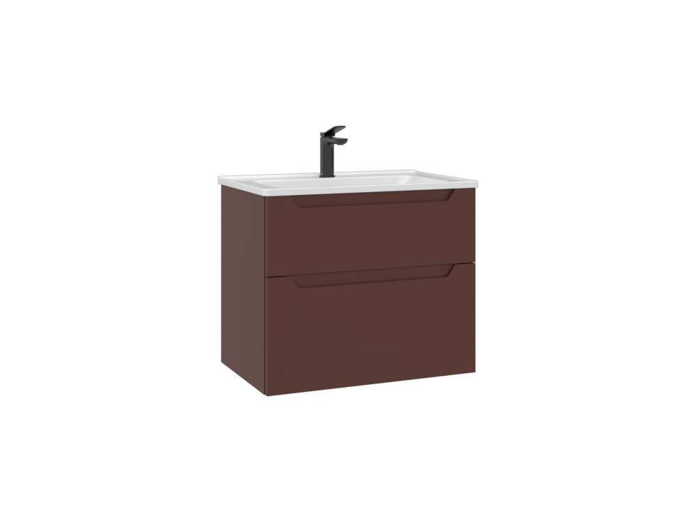 Szafka pod umywalkę „Messina 65 v2” – 65 x 45 x 55 cm – matowa czerwień