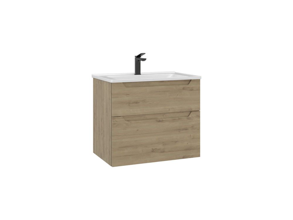 Szafka pod umywalkę „Messina 65 v2” – 65 x 45 x 55 cm – dąb