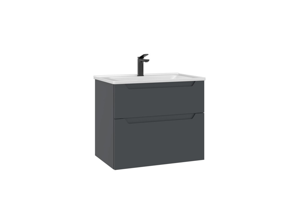 Szafka pod umywalkę „Messina 65 v2” – 65 x 45 x 55 cm – matowy antracyt