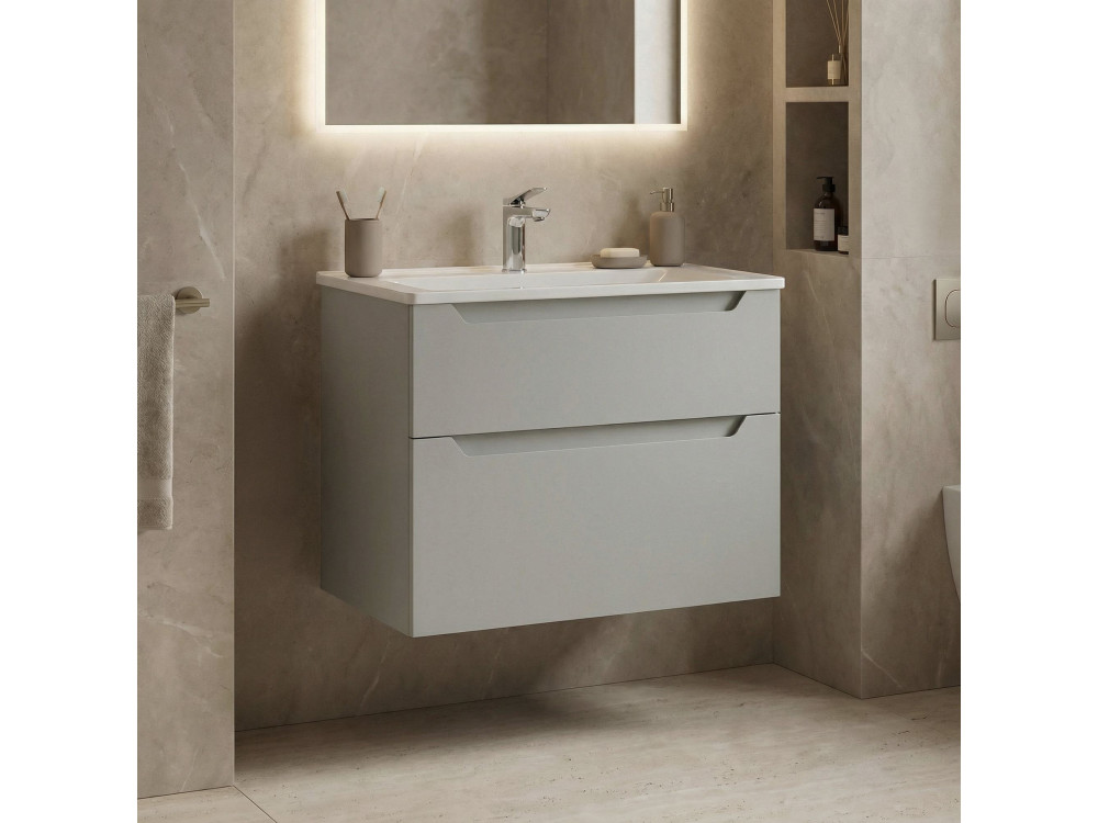 Szafka pod umywalkę „Messina 65 v2” – 65 x 45 x 55 cm – kolor Matte Cashmere