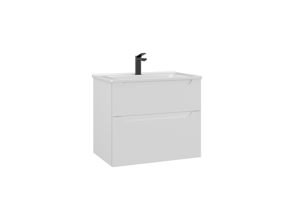 Szafka pod umywalkę „Messina 65 v2” – 65 x 45 x 55 cm – matowa biel