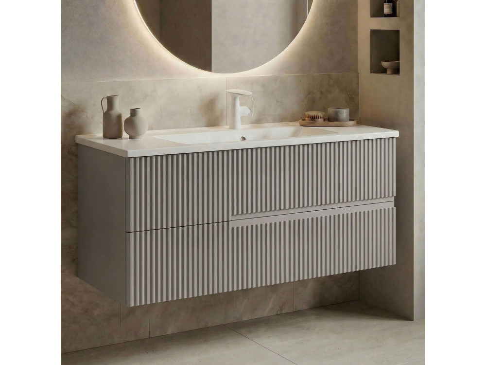 Szafka pod umywalkę „Moonlight 120” – 121 x 51 x 51 cm – kolor Matte Mink