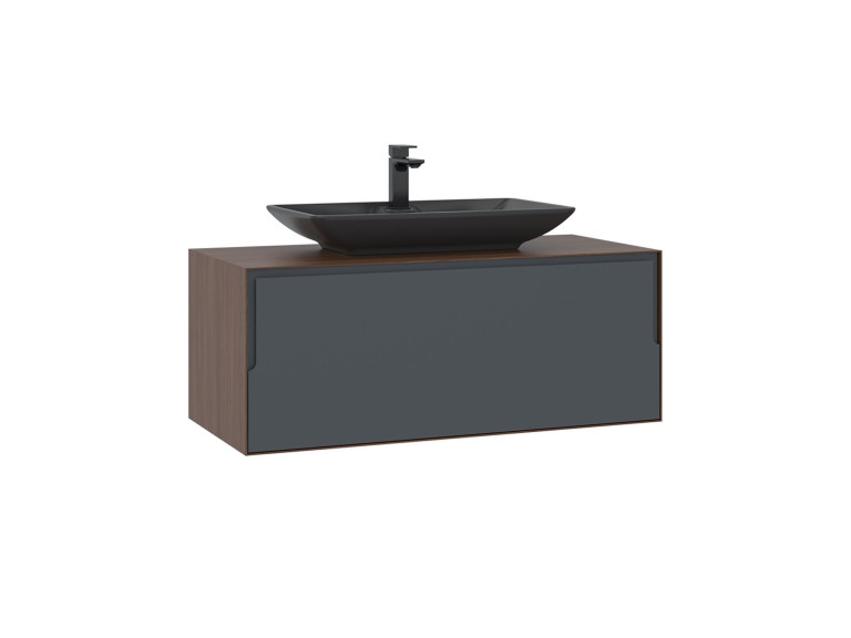 Szafka pod umywalkę „Craft 100” – 100 x 50 x 40 cm – orzech / antracyt