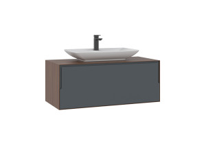Szafka pod umywalkę „Craft 100” – 100 x 50 x 40 cm – orzech / antracyt