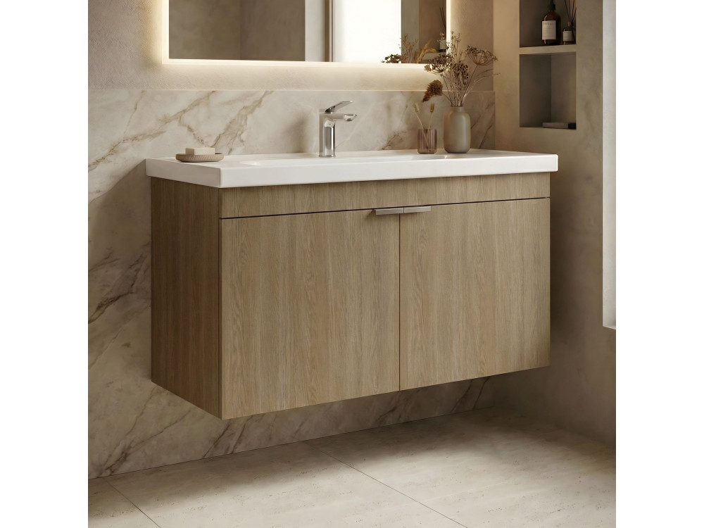 Szafka pod umywalkę „Desna 100” – 100 x 45 x 58 cm – dąb Sonomo