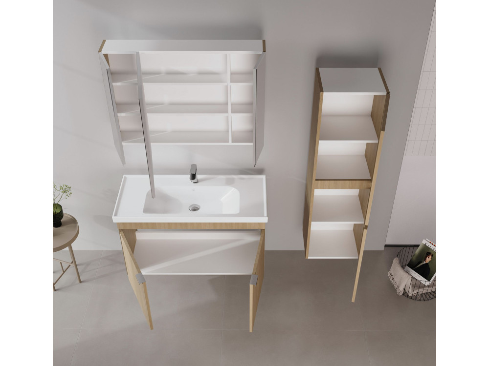 Szafka pod umywalkę „Desna 100” – 100 x 45 x 58 cm – dąb Sonomo