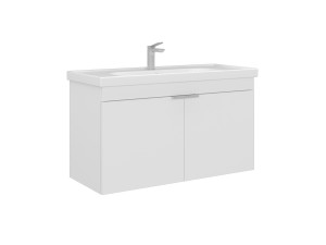 Szafka pod umywalkę „Desna 100” – 100 x 45 x 58 cm – matowa biel