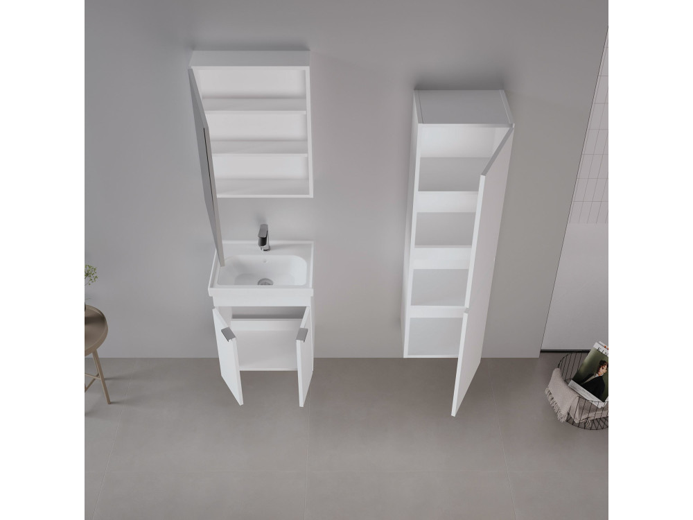 Szafka pod umywalkę „Desna 50” – 50 x 38 x 58 cm – matowa biel