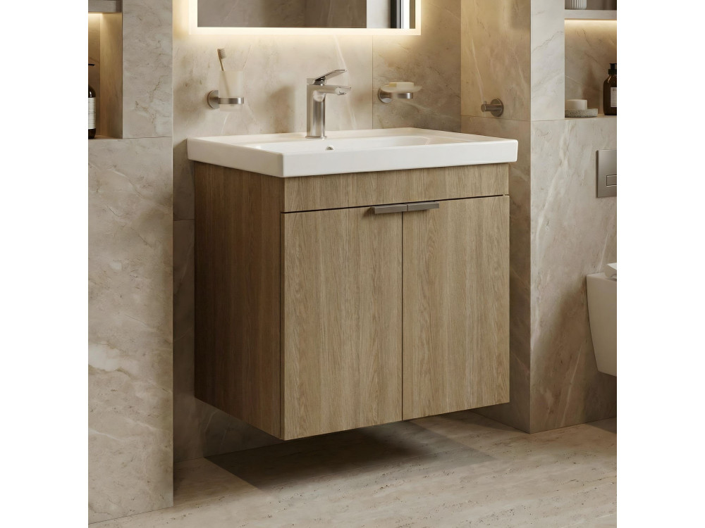 Szafka pod umywalkę „Desna 60” – 60 x 45 x 58 cm – dąb Sonomo