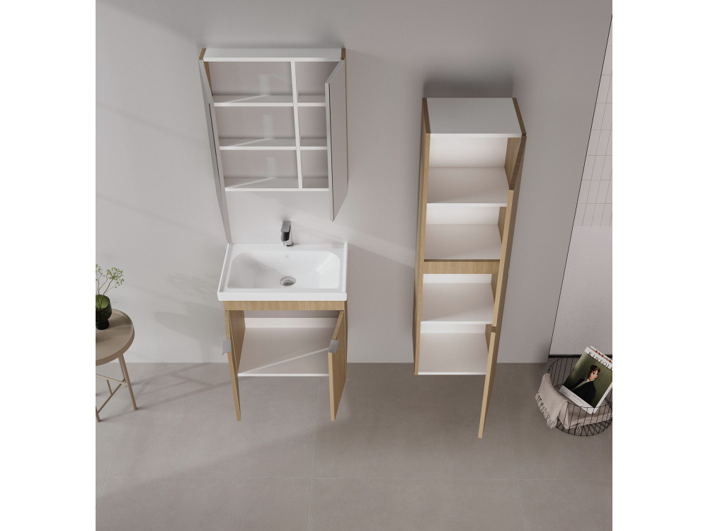 Szafka pod umywalkę „Desna 60” – 60 x 45 x 58 cm – dąb Sonomo