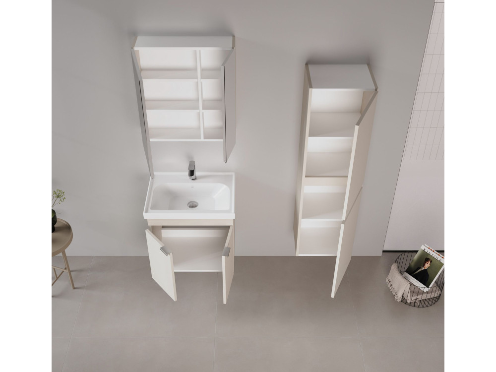 Szafka pod umywalkę „Desna 60” – 60 x 45 x 58 cm – kolor piaskowy
