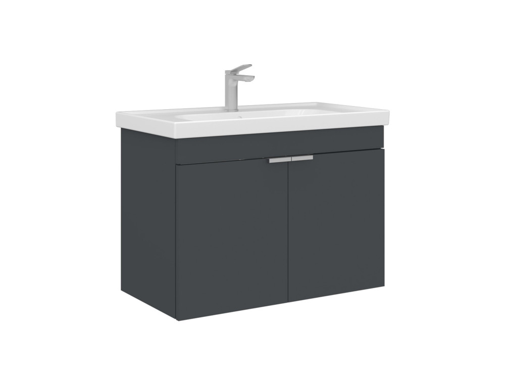 Szafka pod umywalkę „Desna 80” – 80 x 45 x 58 cm – matowy antracyt