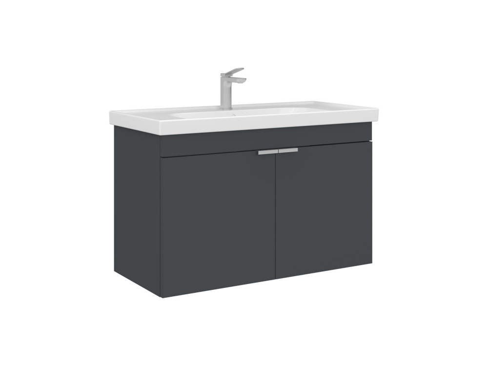 Szafka pod umywalkę „Desna 90” – 90 x 45 x 58 cm – matowy antracyt