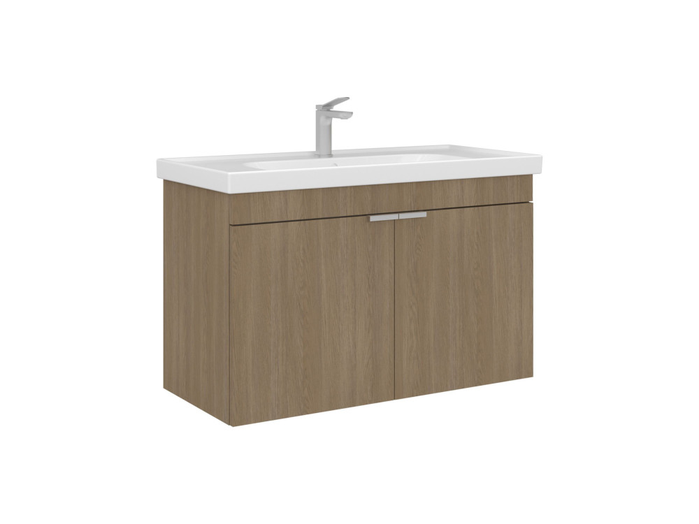 Szafka pod umywalkę „Desna 90” – 90 x 45 x 58 cm – dąb Sonomo