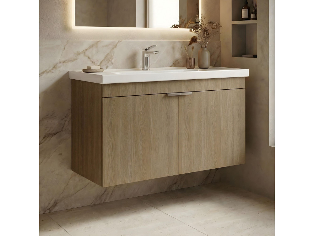 Szafka pod umywalkę „Desna 90” – 90 x 45 x 58 cm – dąb Sonomo