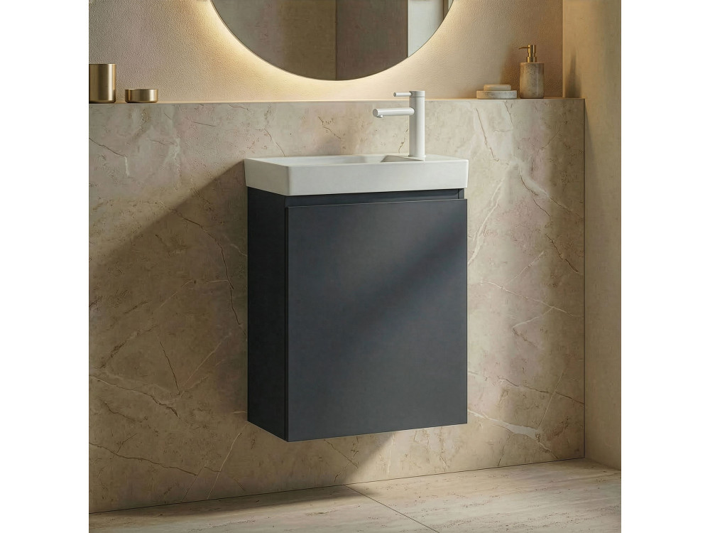 Szafka pod umywalkę „Ferla 40” – 40 x 22 x 50 cm – matowy antracyt