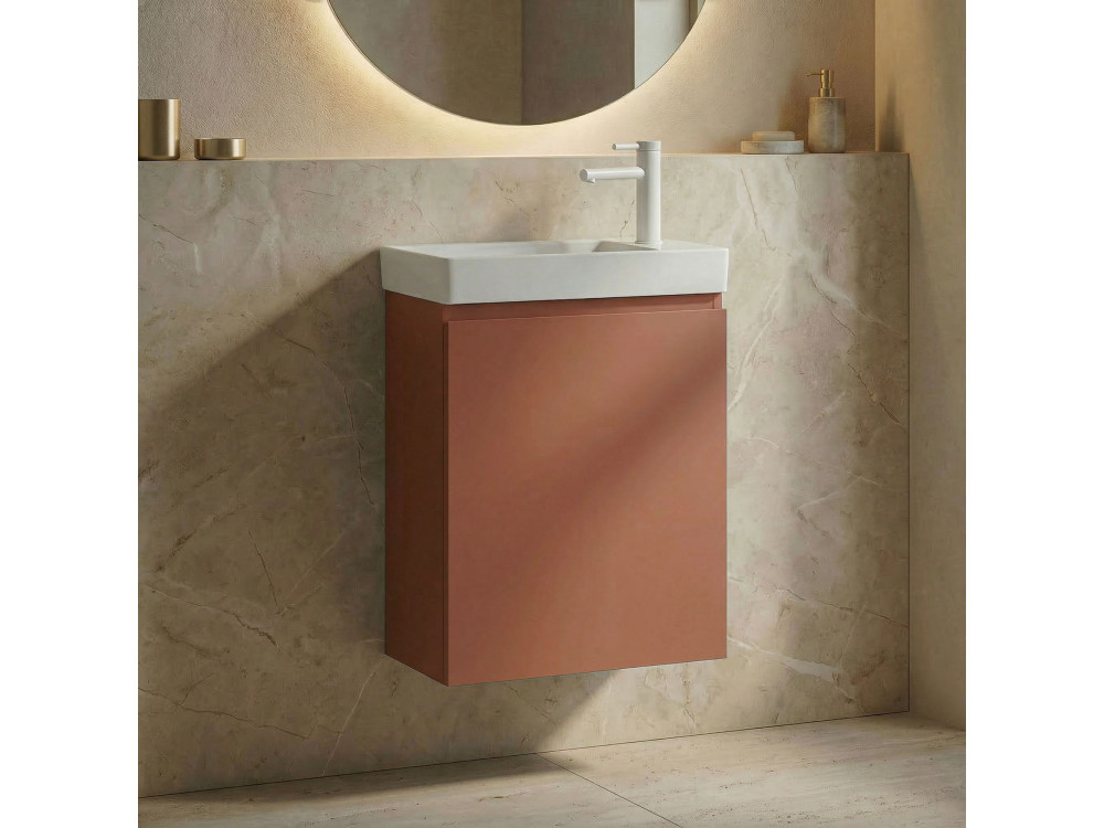 Szafka pod umywalkę „Ferla 40” – 40 x 22 x 50 cm – kolor Matte Cinnamon