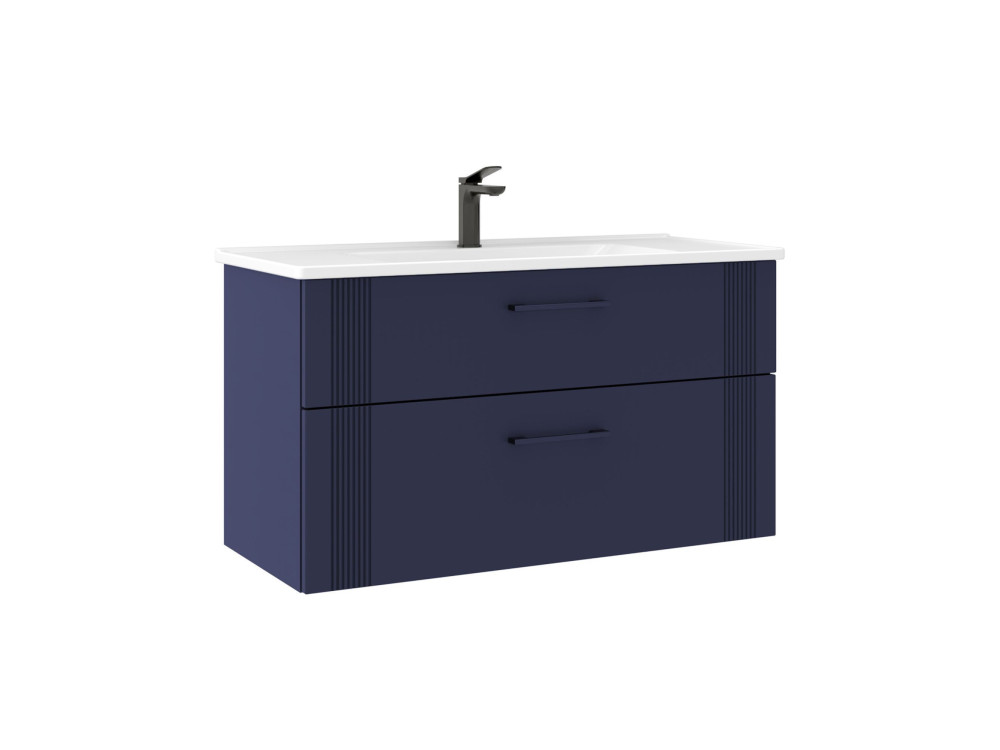 Szafka pod umywalkę „Bari 100 v2” – 100 x 45 x 55 cm – matowy granatowy
