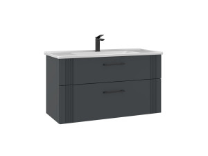 Szafka pod umywalkę „Bari 100 v2” – 100 x 45 x 55 cm – matowy antracyt