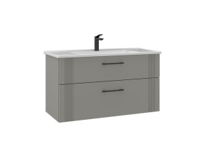 Szafka pod umywalkę „Bari 100 v2” – 100 x 45 x 55 cm – matowy kolor kaszmir