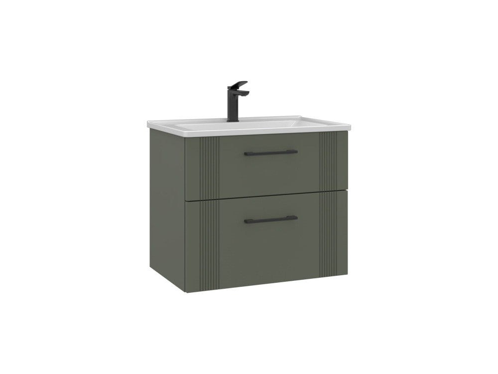 Szafka pod umywalkę „Bari 65 v2” – 65 x 45 x 55 cm – matowa zieleń