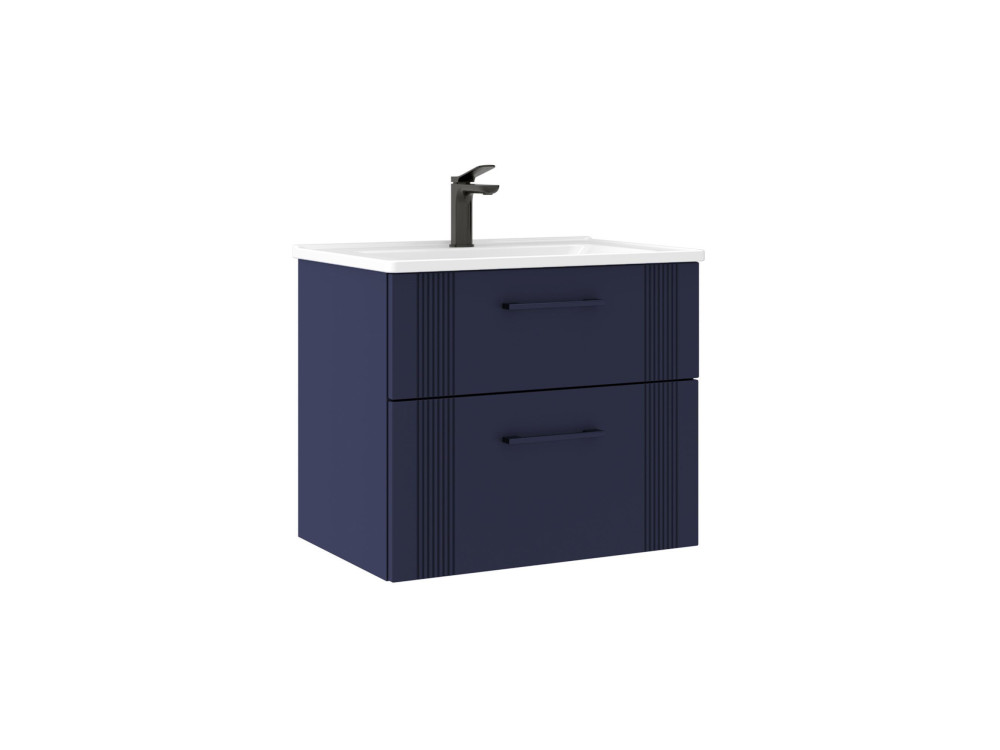 Szafka pod umywalkę „Bari 65 v2” – 65 x 45 x 55 cm – matowy granatowy