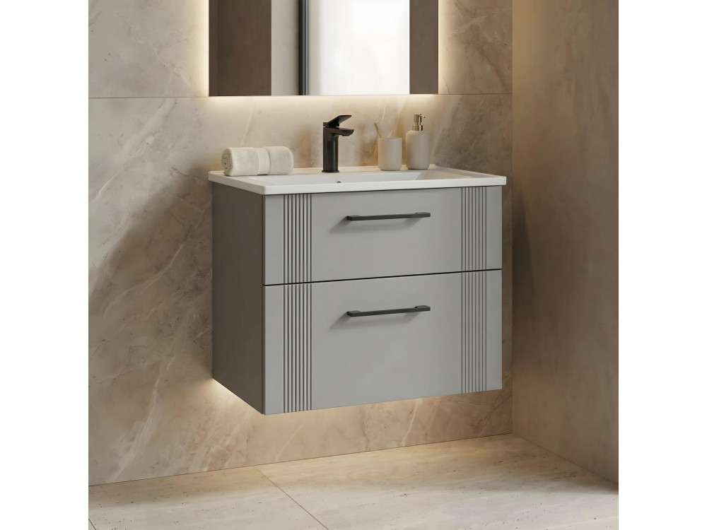 Szafka pod umywalkę „Bari 65 v2” – 65 x 45 x 55 cm – kolor matowy kaszmir
