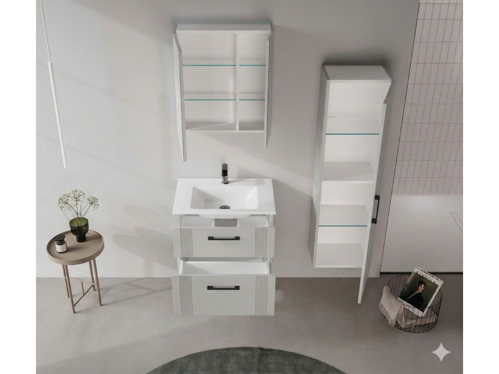 Szafka pod umywalkę „Bari 65 v2” – 65 x 45 x 55 cm – kolor matowy kaszmir