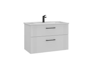 Szafka pod umywalkę „Bari 85 v2” – 85 x 45 x 55 cm – matowa biel