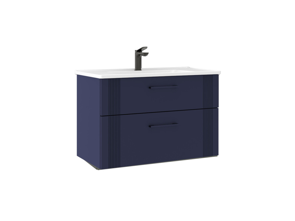 Szafka pod umywalkę „Bari 85 v2” – 85 x 45 x 55 cm – matowy granatowy