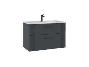 Szafka pod umywalkę „Bari 85 v2” – 85 x 45 x 55 cm – matowy antracyt