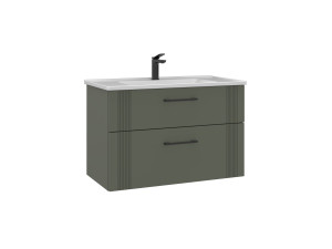 Szafka pod umywalkę „Bari 85 v2” – 85 x 45 x 55 cm – matowa zieleń