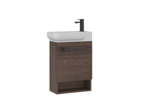 Szafka pod umywalkę „Begonya 55” – 53 x 33 x 75 cm – ciemny orzech