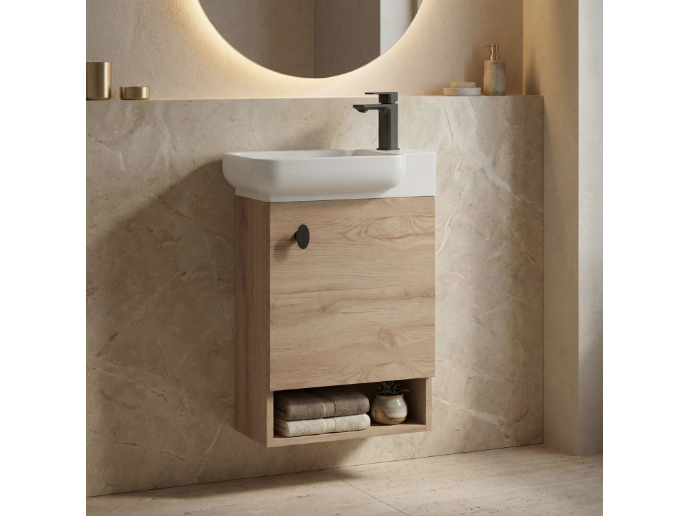 Szafka pod umywalkę „Begonya 55” – 53 x 33 x 75 cm – dąb