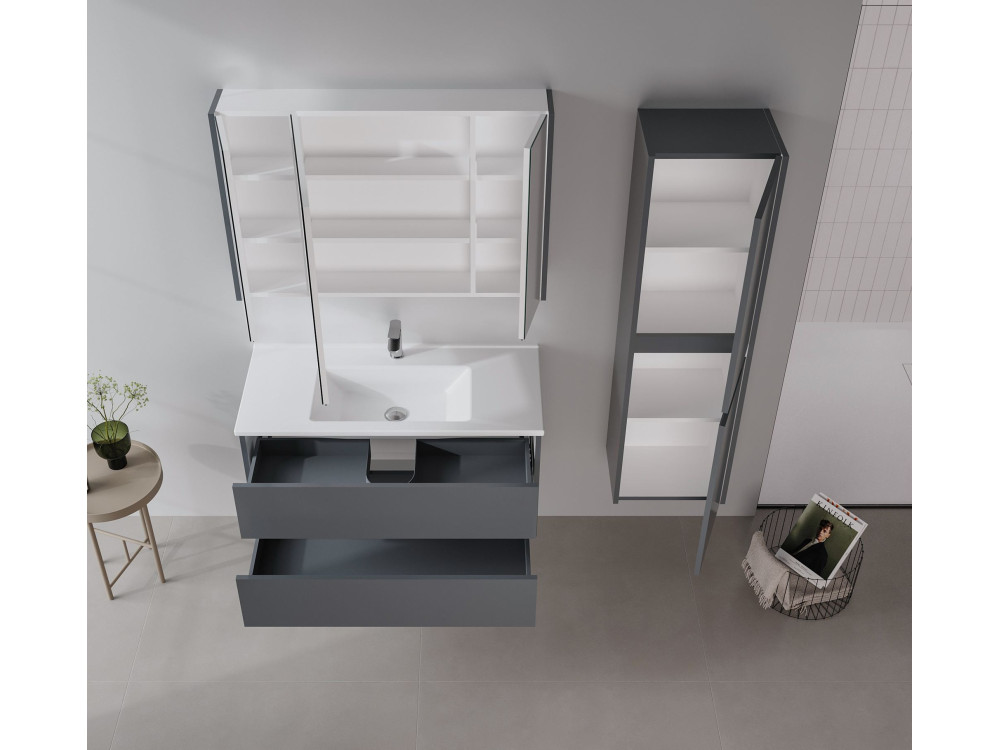 Szafka pod umywalkę „Arno 100” – 100 x 45 x 52 cm – antracyt