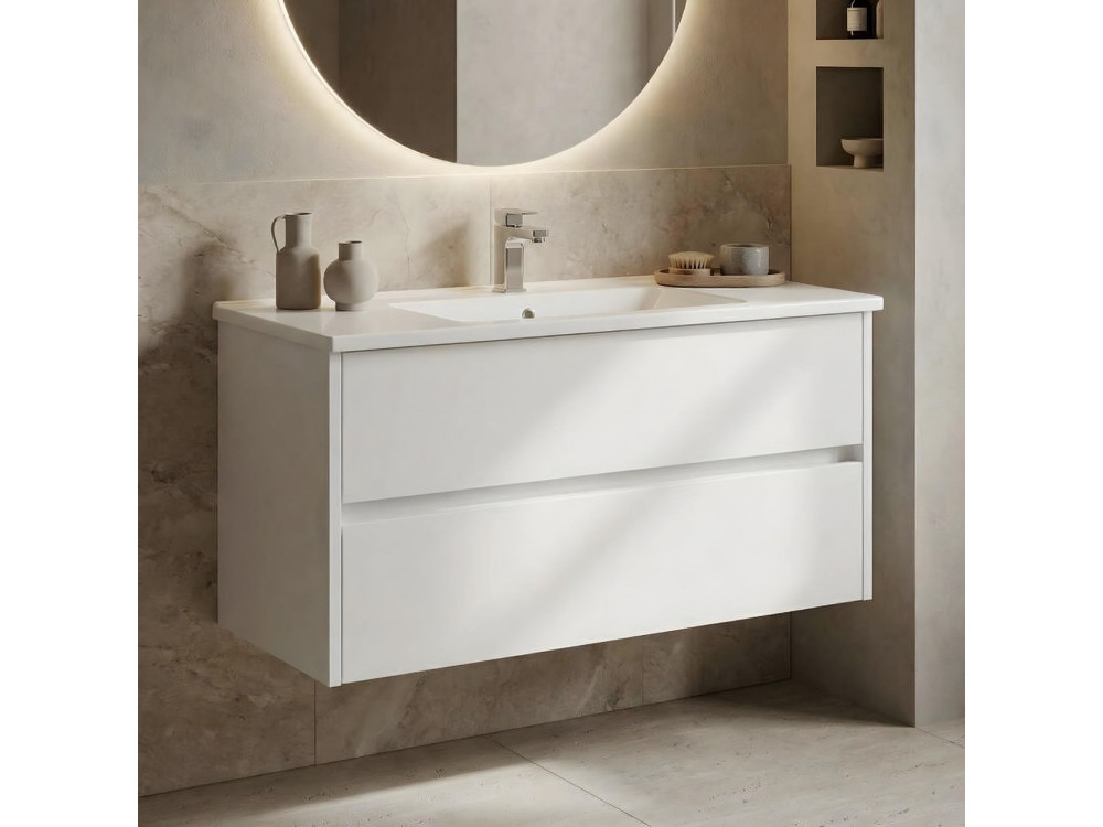 Szafka pod umywalkę „Arno 100” – 100 x 45 x 52 cm – biała